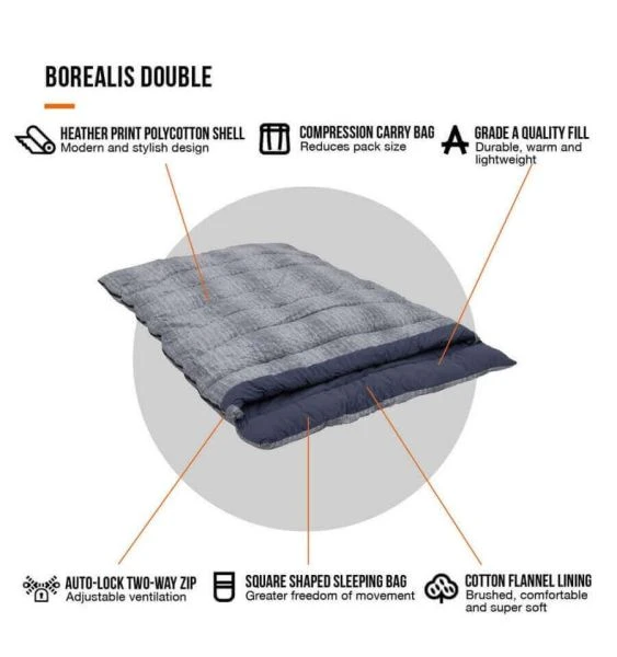 Vango Borealis Sleeping Bag - Double 5 Vango Borealis Sleeping Bag - Double - Image 3