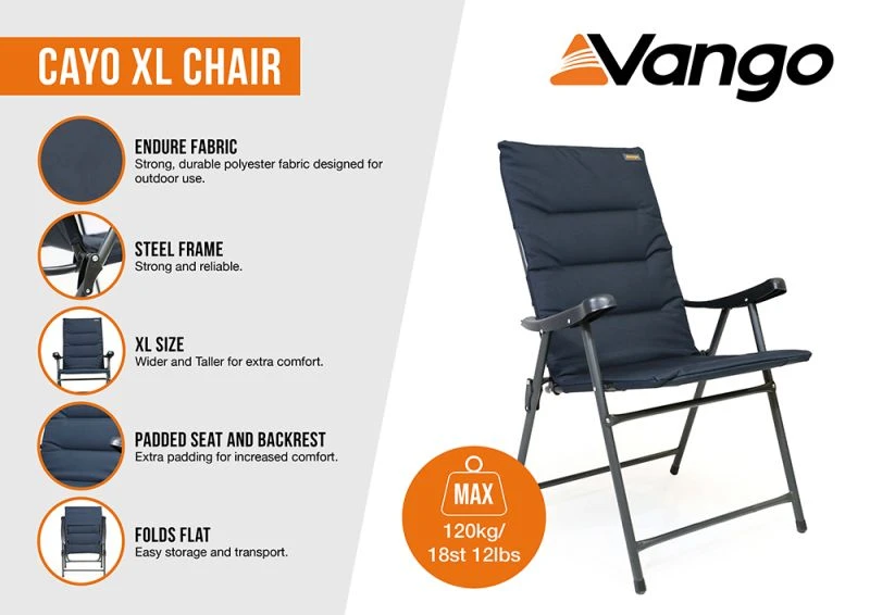Vango Cayo XL Chair - Granite Grey 4 Vango Cayo XL Chair - Granite Grey - Image 2