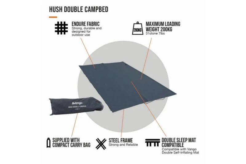 Vango Hush Camp Bed - Double 4 Vango Hush Camp Bed - Double - Image 2