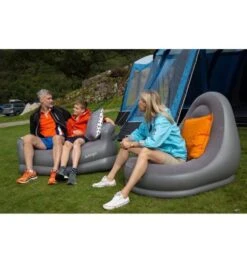 Vango Inflatable Flocked Sofa - Grey 9 Vango Inflatable Flocked Sofa - Grey -Camp Gear Area inflatable sofa