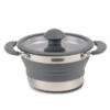 Kampa Collapsible Saucepan 1L - Grey 2 Kampa Collapsible Saucepan 1L - Grey -Camp Gear Area kampa cw0094 1l collaps saucepan grey a 1
