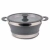 Kampa Collapsible Saucepan 3L - Grey 1 Kampa Collapsible Saucepan 3L - Grey -Camp Gear Area kampa cw0098 3l collaps saucepan grey a 2