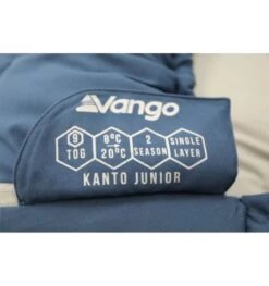 Vango Kanto Junior Sleeping Bag - Blue -Camp Gear Area kanto jr blue 4