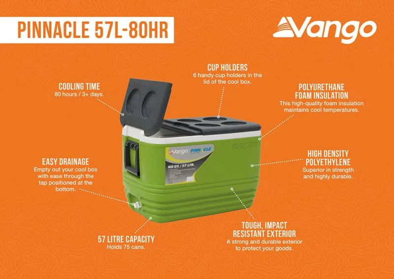Vango Pinnacle 57L Cool Box 4 Vango Pinnacle 57L Cool Box - Image 2